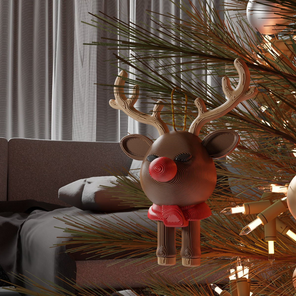 Rentier Anhänger am Weihnachtsbaum