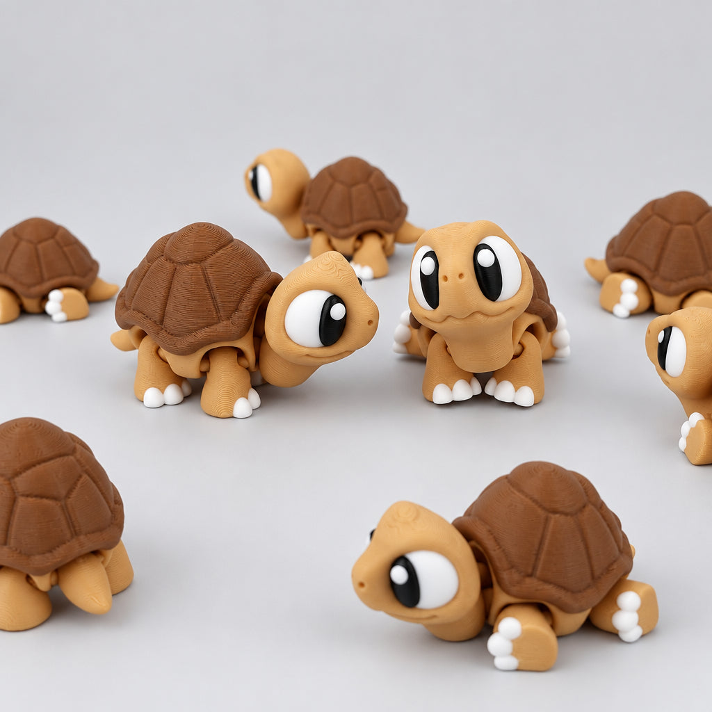Flexi Schildkröte – bewegliche 3D-Figur