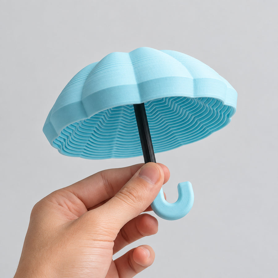 Fidget Umbrella Hellblau – Lifestyle und Details