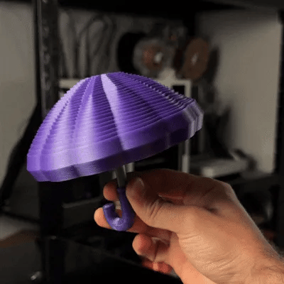Fidget Umbrella Lila – frisch aus dem 3D-Drucker