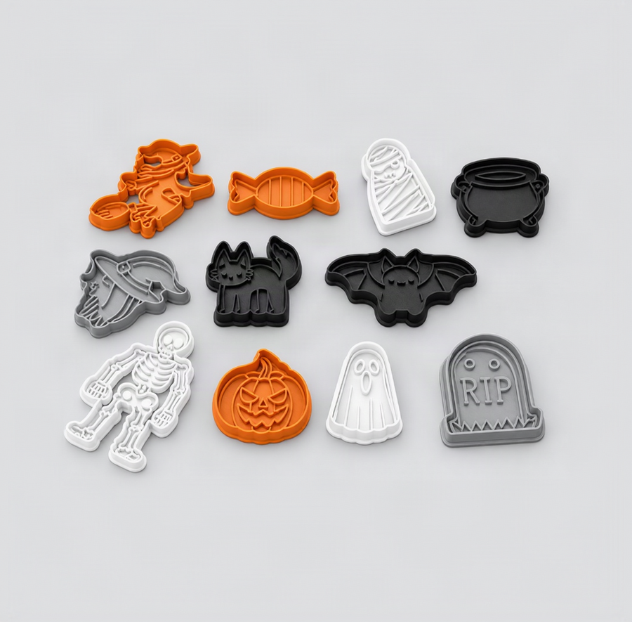 Halloween Cookie Cutter Set – alle 10 Ausstecher von oben